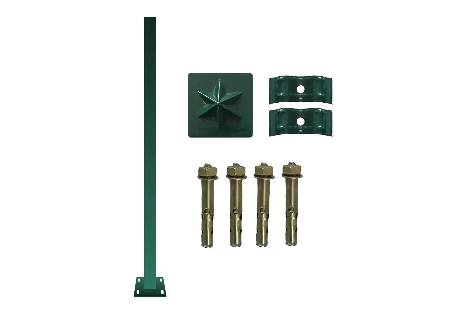 Yeşil Panel Çit Direği 70 cm
