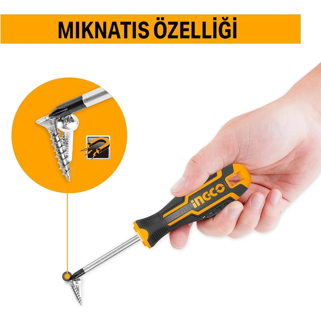 İNGCO Endüstriyel 6'lı Tornavida Seti Cr-v Çelik HKSD0628
