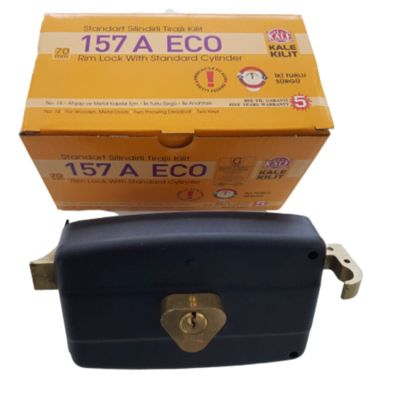 Kale 157A Eco Trajlı Kilit Standart Silindirli (Karşılıksız) 2 Anahtarlı