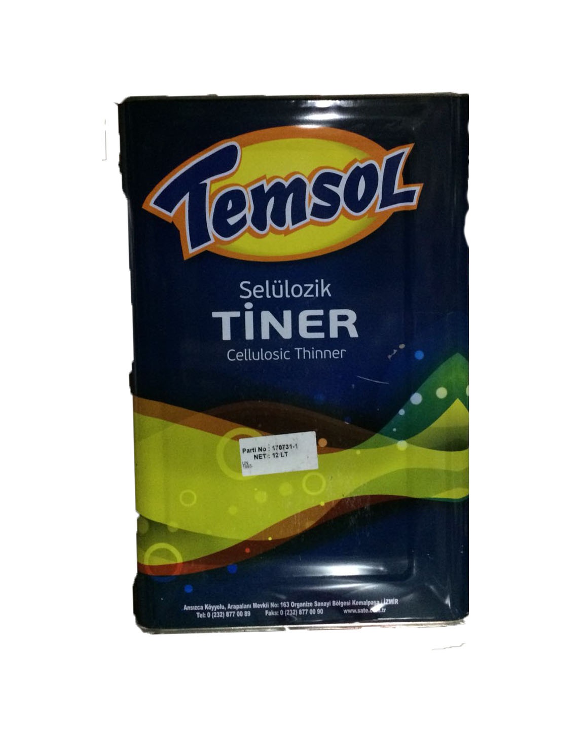 Temsol Selülozik Tiner Teneke