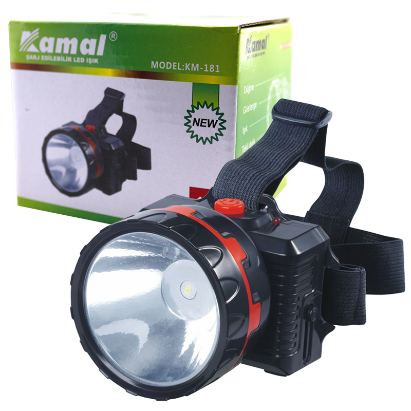 Kamal Kafa Şarj Edeliebilir Led Işık KM-181