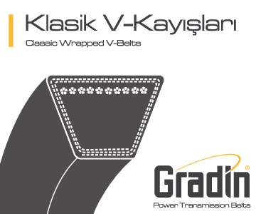 Gradin Klasik V Düz Kayış B 17*3600 Li