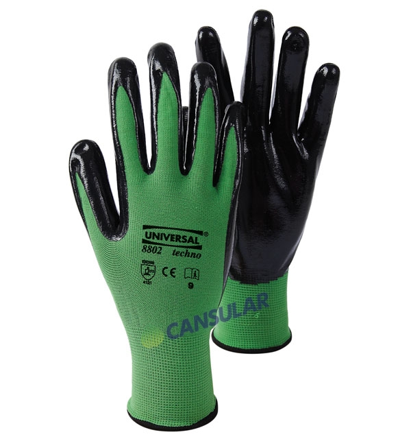 Üniversal Eldiven 8802 Yeşil Siyah No:10