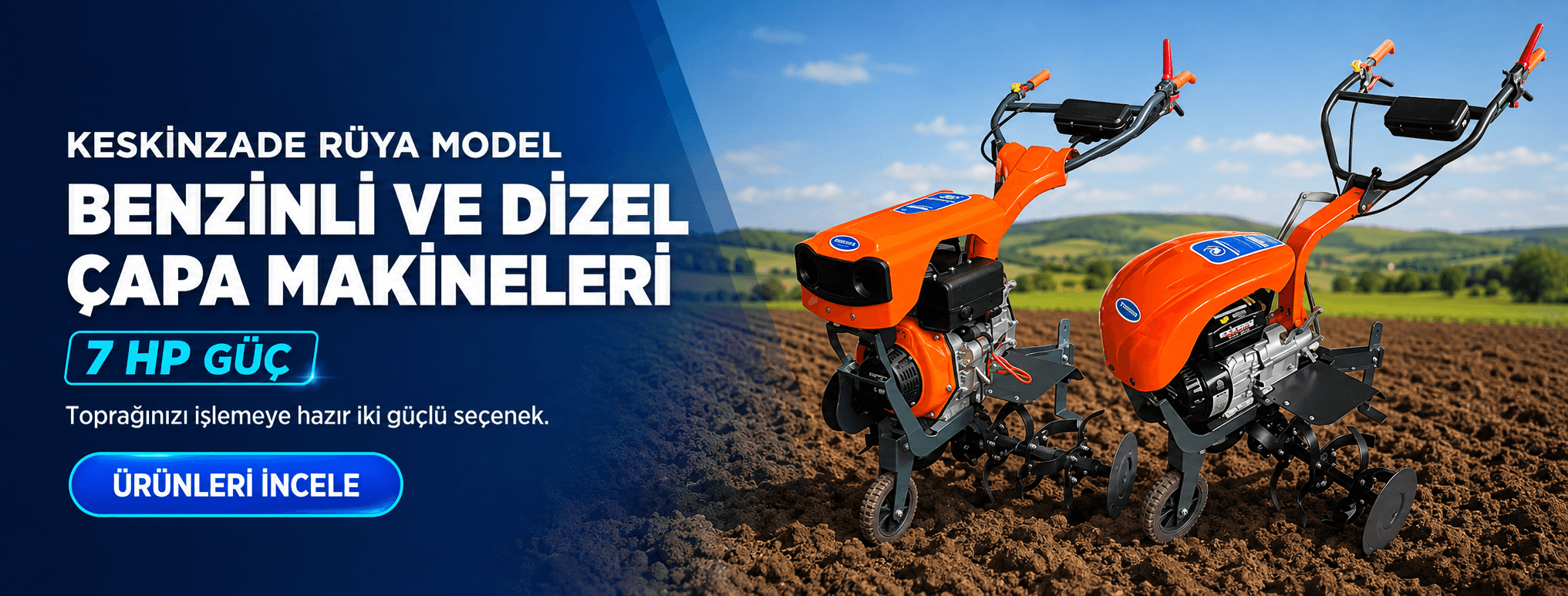 Keskinzade Benzinli ve Dizel Çapa Makineleri